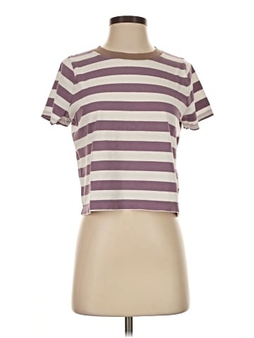 Madewell Softfade Cotton Boxy-Crop Tee in Stripe (view 1)