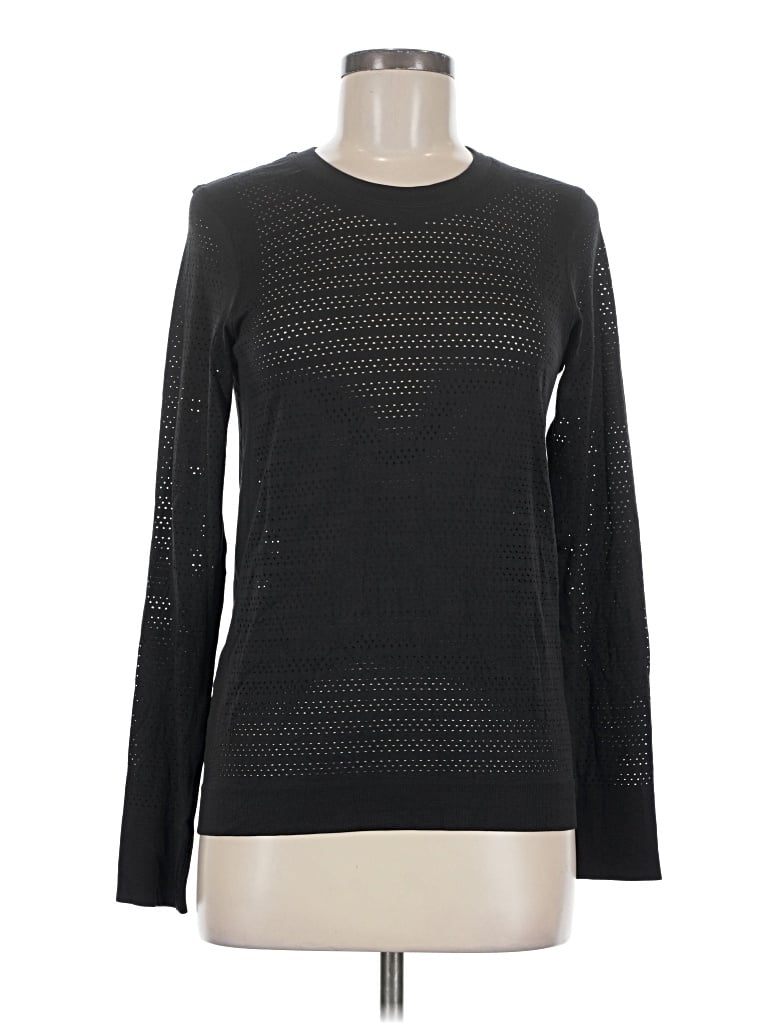 Pre-owned Lululemon Athletica Long Sleeve T-shirt In Black