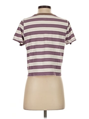 Madewell Softfade Cotton Boxy-Crop Tee in Stripe (view 2)
