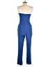 Dance & Marvel 100% Polyester Solid Blue Jumpsuit Size L - photo 2
