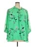 Grace 100% Polyester Green 3/4 Sleeve Blouse Size 3X - photo 1