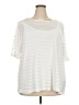 Ruby Rd. White Short Sleeve Top Size 3X - photo 1
