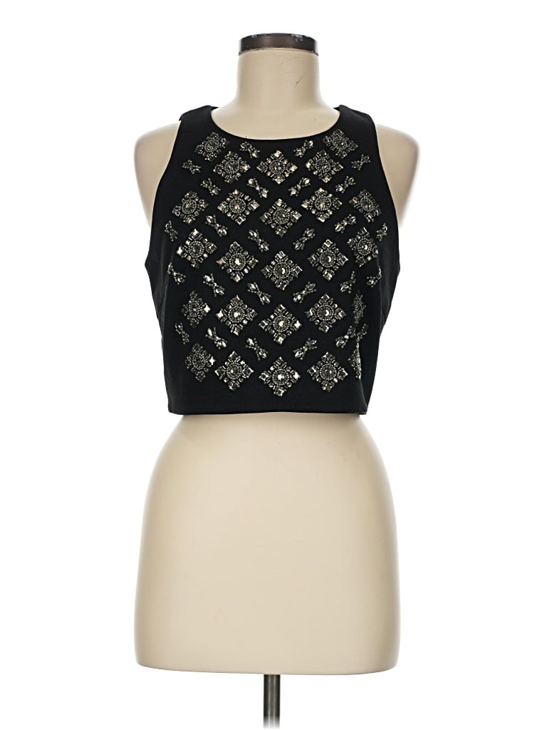 Pre-owned Club Monaco Sleeveless Blouse In Black