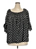 Cato 100% Rayon Polka Dots Black 3/4 Sleeve Blouse Size 26/28W - photo 1