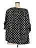 Cato 100% Rayon Polka Dots Black 3/4 Sleeve Blouse Size 26/28W - photo 2