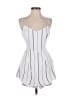 Lush 100% Cotton Stripes White Romper Size S - photo 1