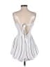 Lush 100% Cotton Stripes White Romper Size S - photo 2
