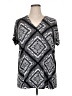 csc studio Silver Short Sleeve Blouse Size 1X - photo 1