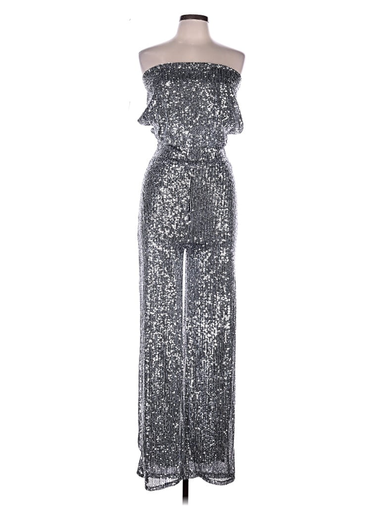 Pre-owned Fashion Nova Jumpsuit In Silver