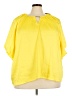 DKNY 100% Polyester Yellow Short Sleeve Blouse Size 3X - photo 1