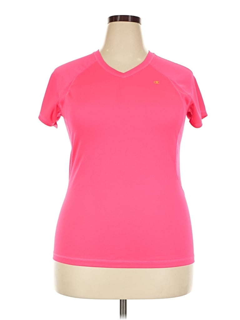 Pre-owned Champion Active T-shirt In Pink