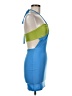 Beginning Boutique Color Block Blue Cocktail Dress Size 8 - photo 4