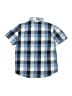 Gap Kids 100% Cotton Checkered-gingham Blue Short Sleeve Button-Down Shirt Size 6 - 7 - photo 2