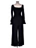 Unbranded 100% Polyester Solid Black Jumpsuit Size L - photo 2