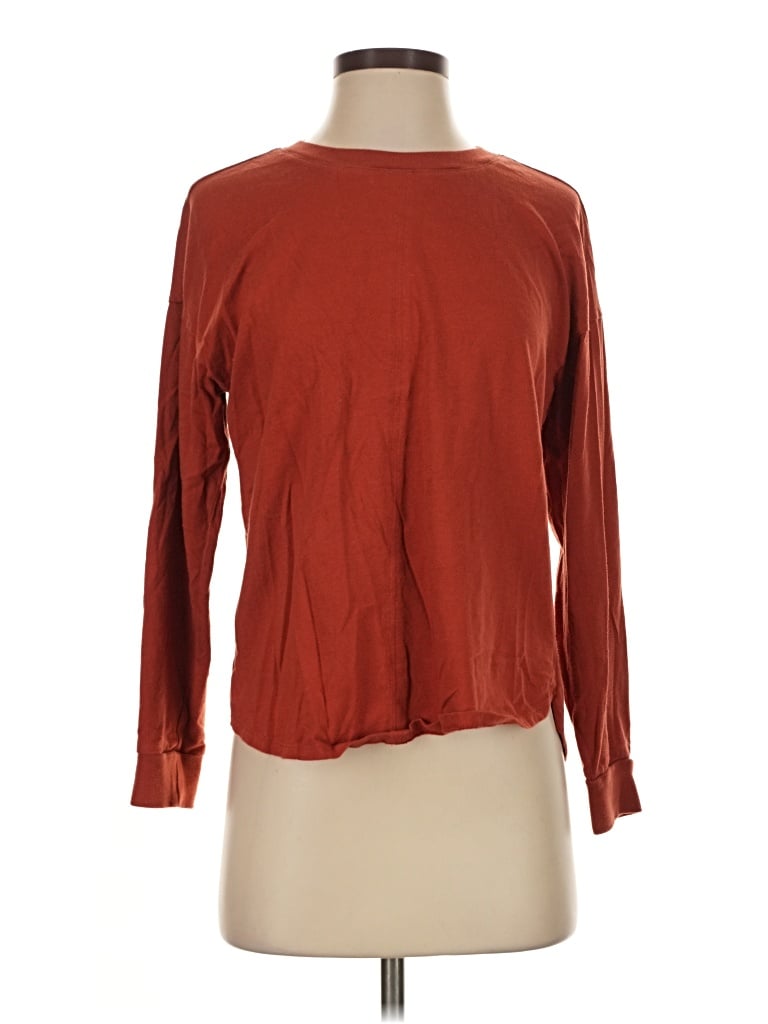 Pre-owned Madewell Long Sleeve T-shirt In Red