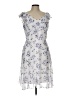 DKNY 100% Polyester Floral White Cocktail Dress Size 10 - photo 1