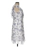 DKNY 100% Polyester Floral White Cocktail Dress Size 10 - photo 4