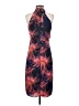 Halston Heritage 100% Polyester Tropical Blue Cocktail Dress Size 0 - photo 2