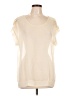 Mystree Ivory Short Sleeve Blouse Size L - photo 1