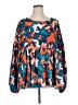 Haptics 100% Polyester Blue Long Sleeve Blouse Size 1X - photo 1