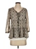 Jolt 100% Polyester Gray 3/4 Sleeve Blouse Size S - photo 1