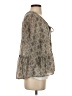 Jolt 100% Polyester Gray 3/4 Sleeve Blouse Size S - photo 4
