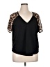 Shein Black Short Sleeve Top Size 1X - photo 1