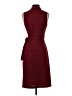 Express 100% Polyester Tweed Burgundy Cocktail Dress Size 5 - 6 - photo 2