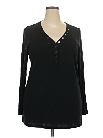Torrid Long Sleeve Henley (view 1)