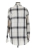 La Miel Plaid Silver Long Sleeve Button-Down Shirt Size M - photo 2