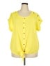 New Glory 100% Polyester Yellow Short Sleeve Top Size 2X - photo 1