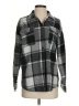 Automet 100% Polyester Plaid Gray Long Sleeve Blouse Size XS - photo 1