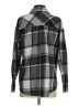 Automet 100% Polyester Plaid Gray Long Sleeve Blouse Size XS - photo 2
