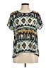 Under Skies 100% Polyester Teal Short Sleeve Blouse Size S - photo 1