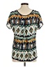 Under Skies 100% Polyester Teal Short Sleeve Blouse Size S - photo 2