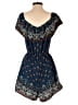 Xhilaration 100% Polyester Paisley Blue Romper Size M - photo 2