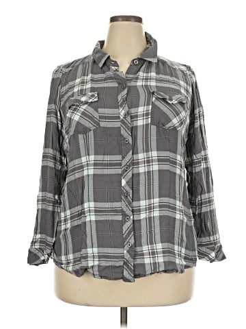 Torrid 3/4 Sleeve Button-Down Shirt (view 1)