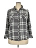 Torrid Plaid Gray 3/4 Sleeve Button-Down Shirt Size 2X Plus (2) - photo 1