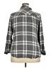 Torrid Plaid Gray 3/4 Sleeve Button-Down Shirt Size 2X Plus (2) - photo 2