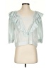 Innika Choo Teal 3/4 Sleeve Blouse Size XS (0) - photo 1