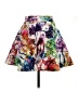 BD Junior Floral White Purple Casual Skirt Size 2 - photo 1