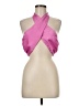 Glassons 100% Polyester Solid Pink Tank Top Size 6 - photo 1