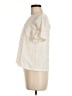Color Block 100% Polyester Ivory Short Sleeve Blouse Size M - photo 5