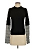 Veronica Beard 100% Merino Checkered-gingham Black Turtleneck Sweater Size S - photo 1