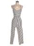 Polly & Esther Stripes Ivory Jumpsuit Size S (estimated) - photo 1