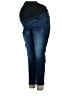 Isabel Maternity Solid Blue Jeans Size 33 waist - photo 1