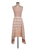 Kocca 100% Polyester Stripes Tan Cocktail Dress Size S - photo 1