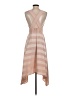 Kocca 100% Polyester Stripes Tan Cocktail Dress Size S - photo 2