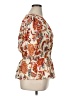 Oddi Floral Ivory Short Sleeve Blouse Size 1X - photo 4