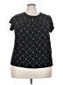 Premise Studio Stars Black Short Sleeve Blouse Size 3X - photo 1